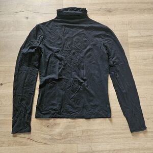 Black Turtleneck Long Sleeve Top